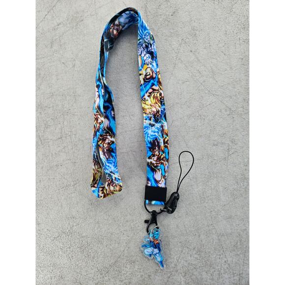 Japan Anime Dragonball Neck Strap Lanyard Blue & White Fabric One Size Unisex - Picture 2 of 6